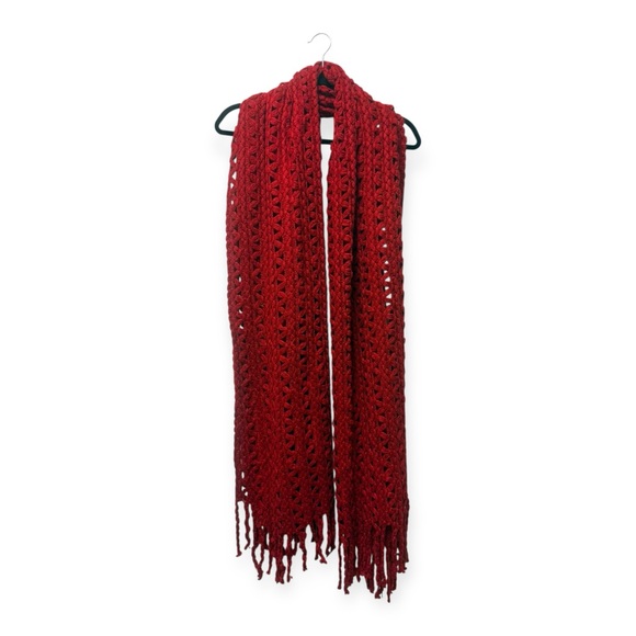 Steve Madden Accessories - Steve Madden Deep Red Knit Scarf